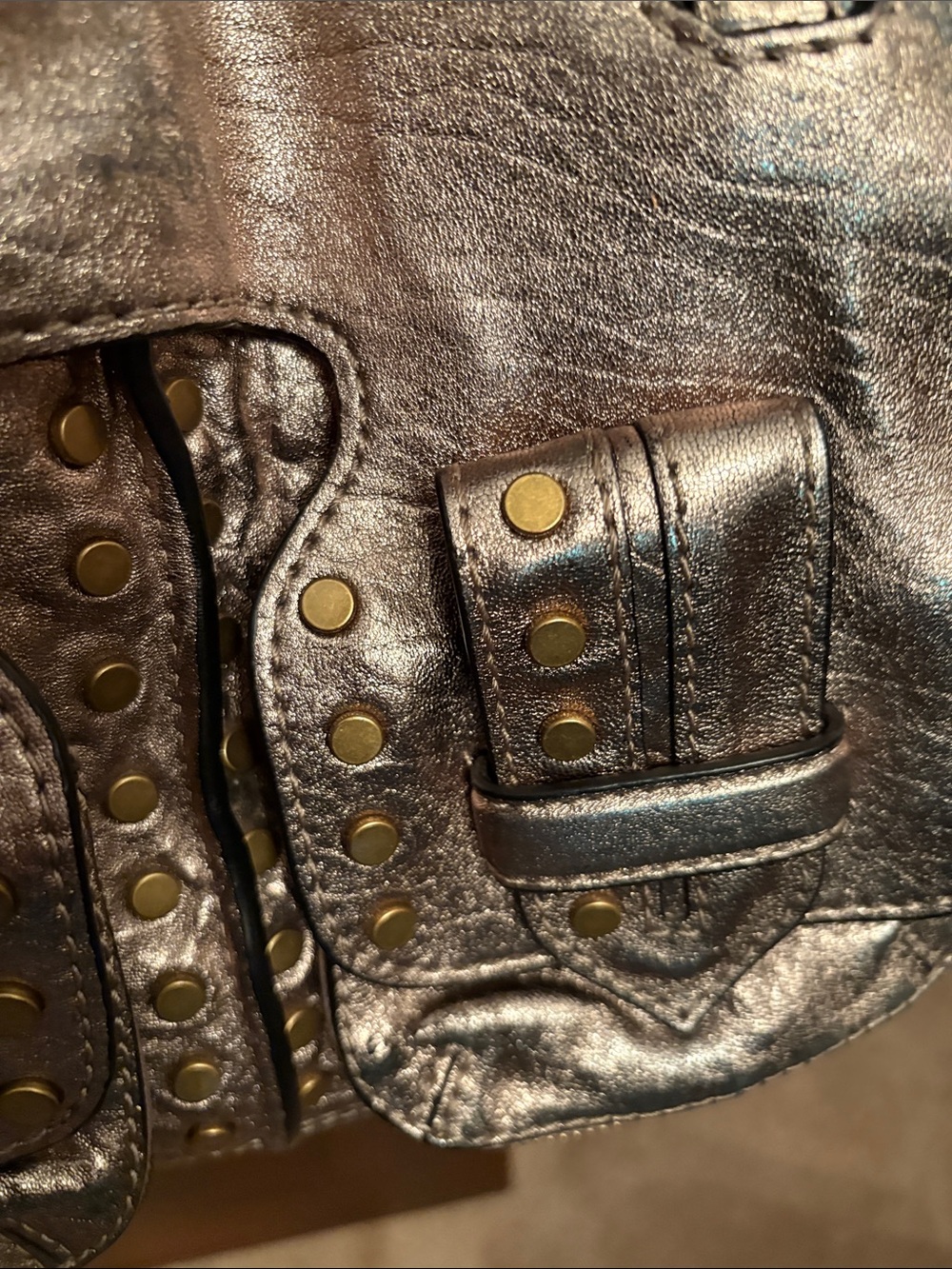 Botkier Metallic Silver Stud-Accent Women's Tote Bag - Picture 8 of 8